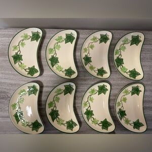 Franciscan Ivy Crescent Plate set of 8
